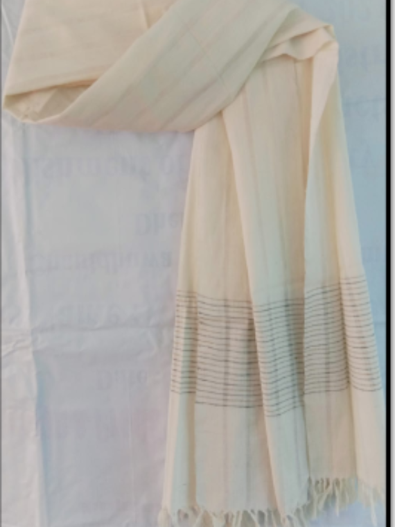 Handwoven Scarf in Natural Dye for Women